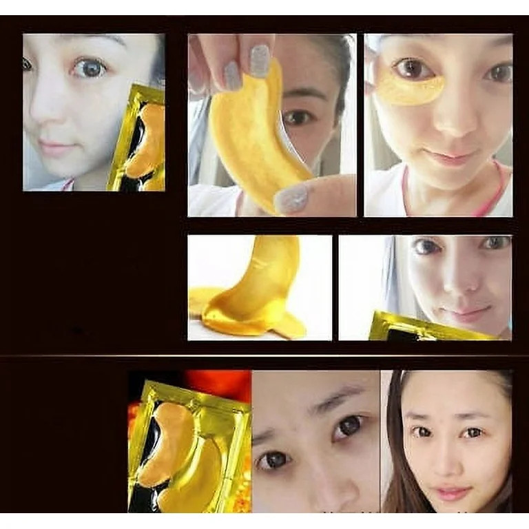 VeniCare 20 pairs Crystal Gold Collagen under Eye Pads Mask Anti Dark Circle Wrinkles | Walmart (US)