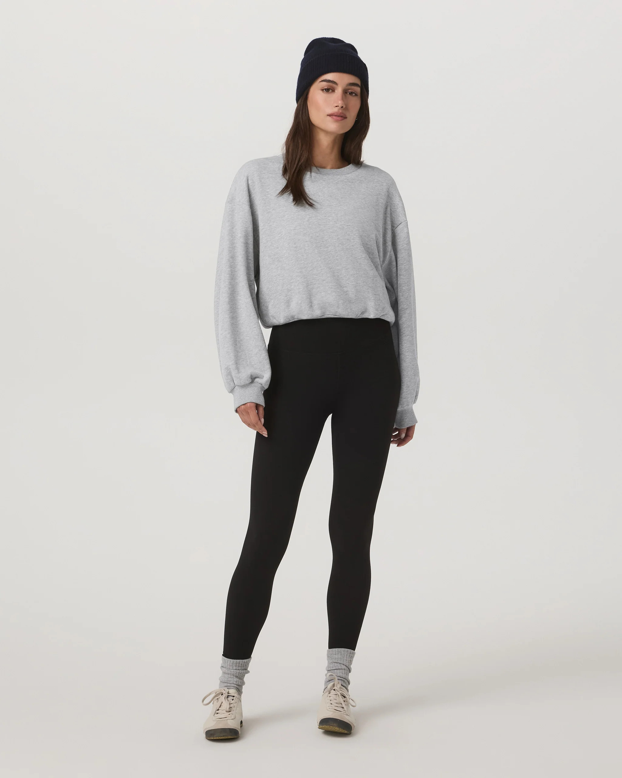 Sedona Bubble Crew – Women's Light Heather Grey Crewneck – Vuori | Vuori Clothing (US & Canada)