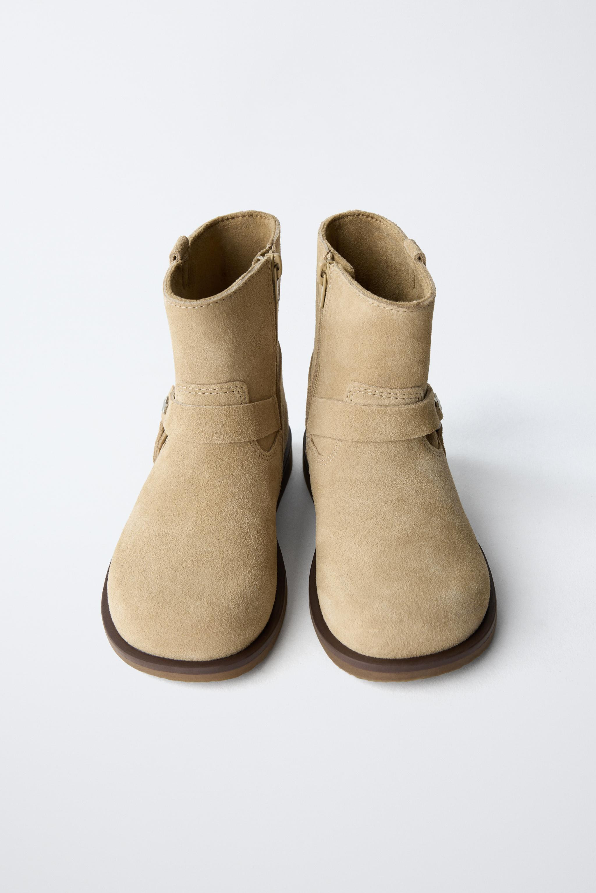 LEATHER BIKER BOOTS | Zara US