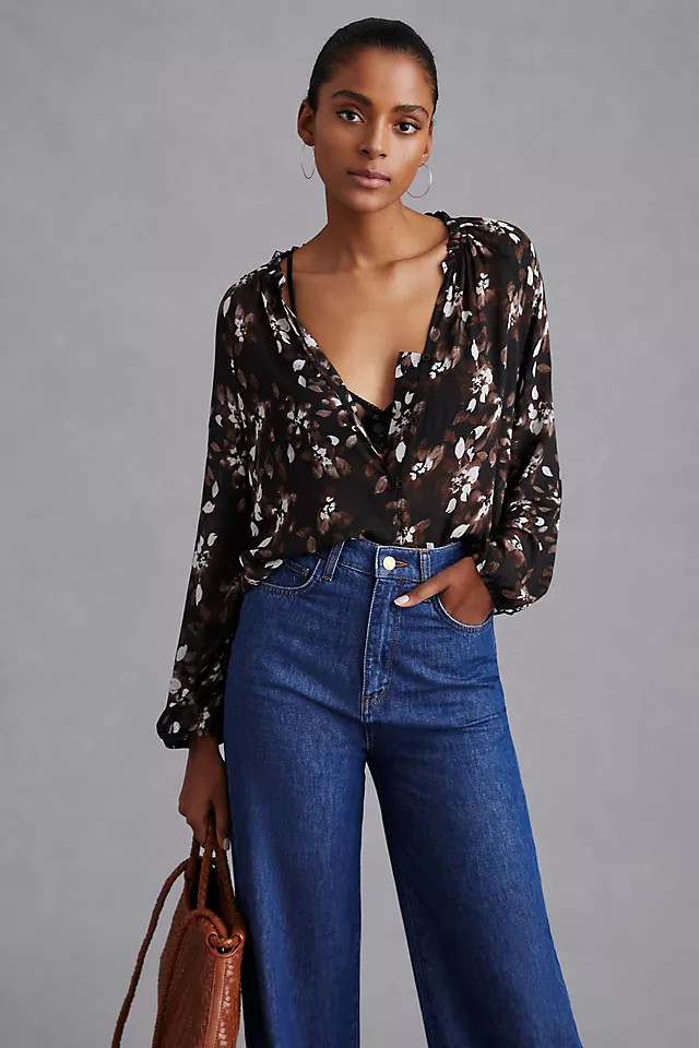 Cloth & Stone Ruffled Blouse | Anthropologie (US)