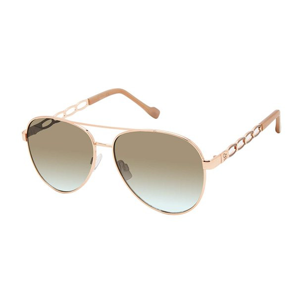 Jessica Simpson J5856 Aviator Sunglasses, Rose Gold & Nude, 60 mm | Walmart (US)