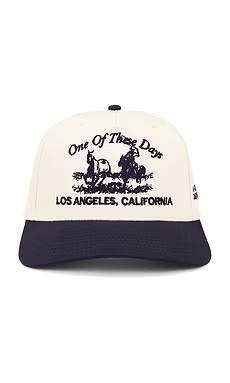 ONE OF THESE DAYS x FWRD Just For A Moment Baseball Cap in Tan & Navy from Revolve.com | Revolve Clothing (Global)