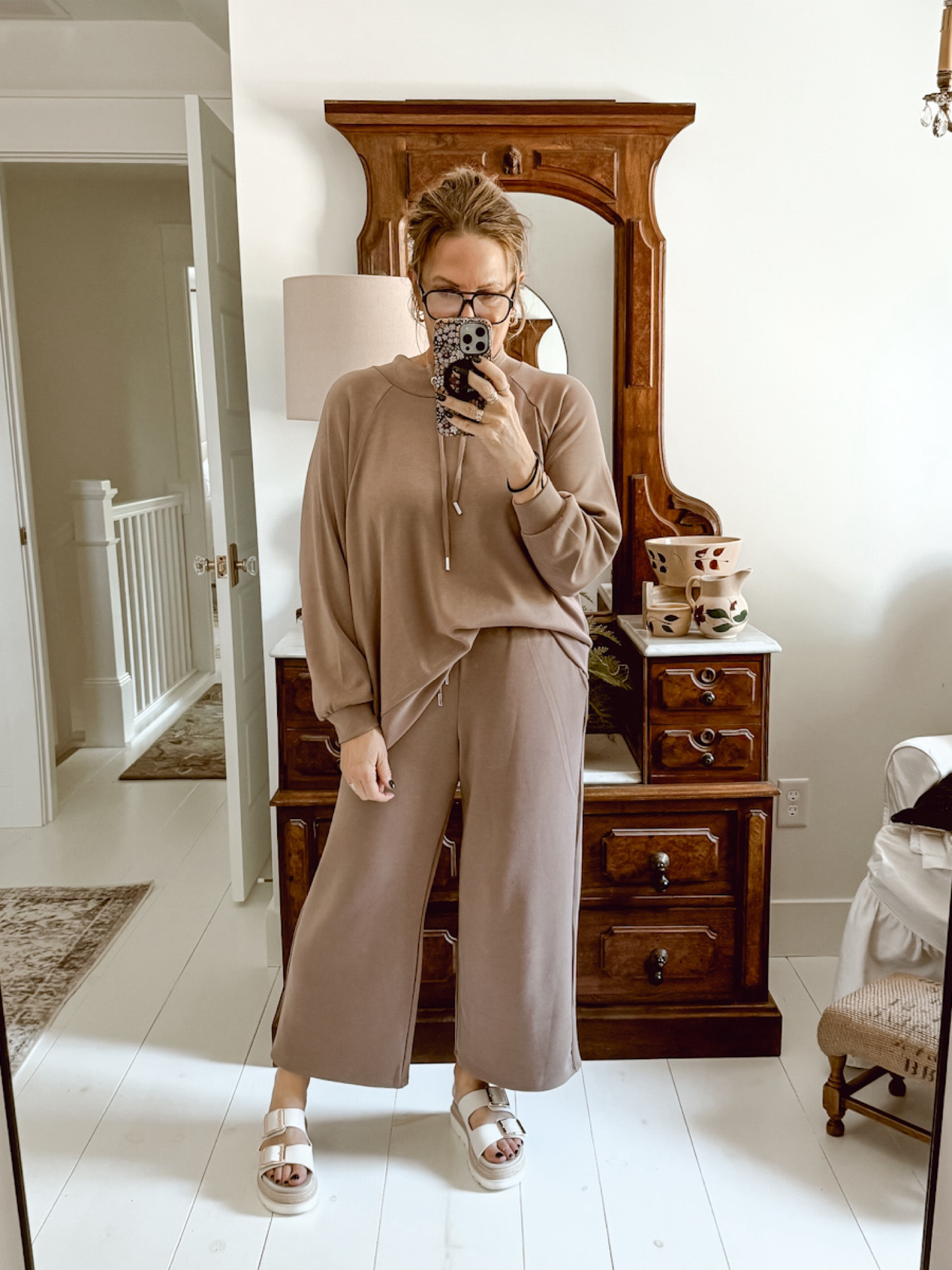 If you haven’t tried anything in the scuba knit material yet, this is your sign to get it! It is so soft and comfortable and has the perfect cozy vibe for Fall. I picked up this Scuba Knit lounge outfit from Walmart and I absolutely adore it. I paired it with some platform sandals with a gold buckle and gold hoop earrings. @walmart @walmartfashion #WalmartPartner #walmartfashion

#LTKMidsize #LTKSeasonal #LTKFindsUnder50