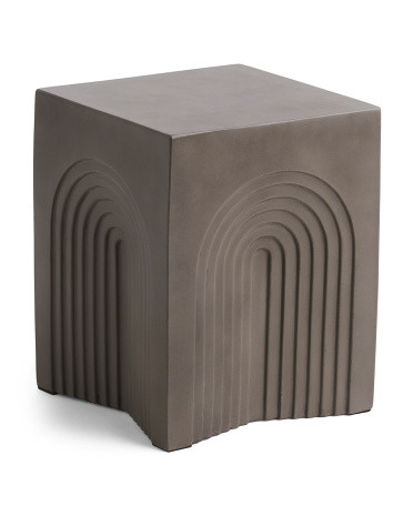 18in Arched Square Concrete Table | TJ Maxx