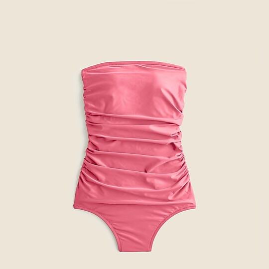 Ruched bandeau one-piece | J. Crew US
