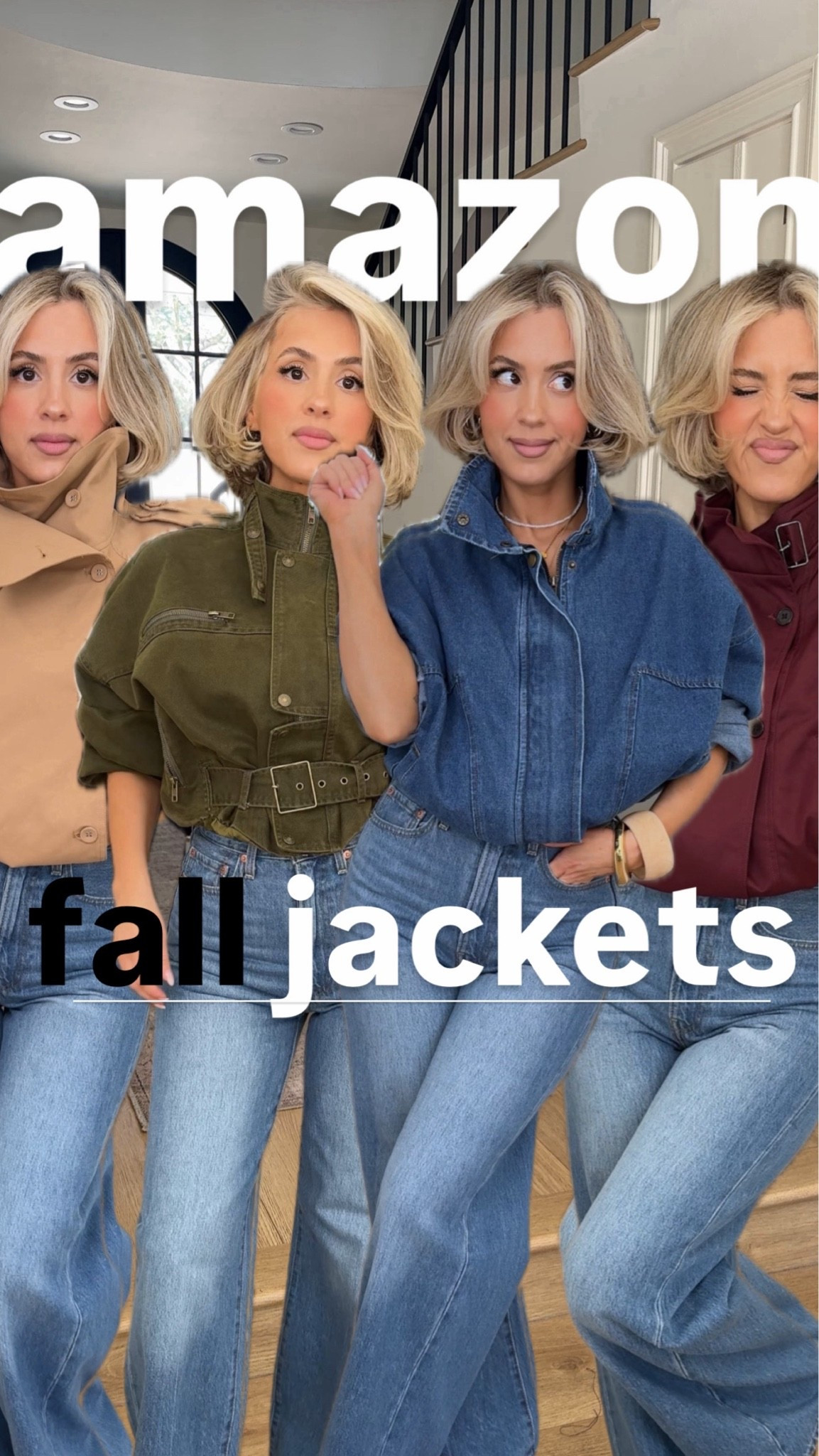 Amazon fall jackets you’ll be wearing thru fall & winter 🥰🤌🏼

Jeans are Levi’s size 27x30”
Small in all jackets

#LTKootd #LTKU #LTKSeasonal