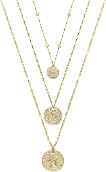 Ettika Necklace Set for Women. Gold Necklaces, 18k Gold Plated or Rhodium Pendant Necklace Set. J... | Amazon (US)
