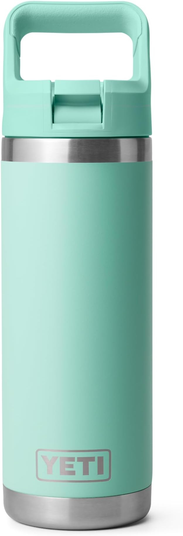 YETI Rambler 18 oz Bottle, Vacuum Insulated, Stainless Steel with Straw Cap, Seafoam | Amazon (US)