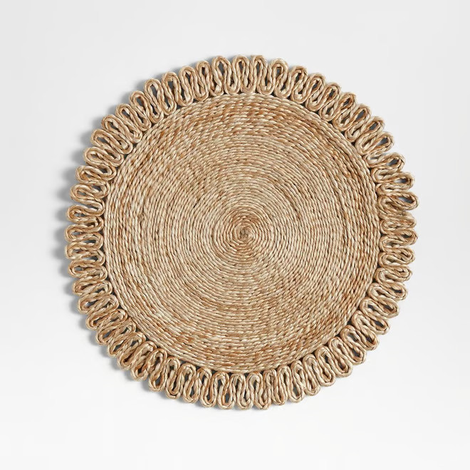 Caliente Jute Woven Round Placemat + Reviews | Crate & Barrel | Crate & Barrel