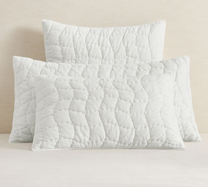 Cozy Cloud Handcrafted Quilted Sham, Chambray, King | Pottery Barn (US)
