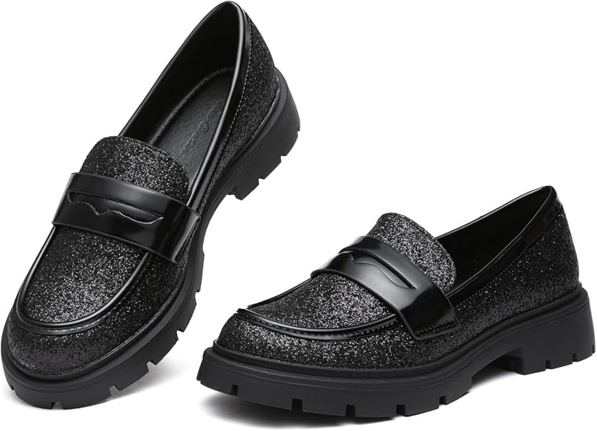 Women Penny Loafers Casual Hollow Out Slip On Chunky Platform Loafers Work Shopping Travel Shoes | Amazon (US)