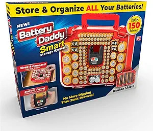Ontel Battery Daddy Smart - Battery Organizer Storage Case with Tester, Stores & Protects Up to 1... | Amazon (US)