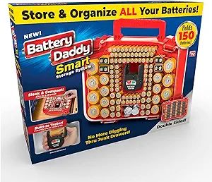 Ontel Battery Daddy Smart - Battery Organizer Storage Case with Tester, Stores & Protects Up to 1... | Amazon (US)