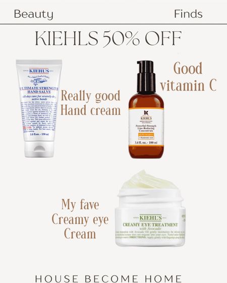 Kiehls 50% off sale!! My favorite creamy eye cream is 50% off! I’ve used it for years! 

#LTKbeauty #LTKsalealert #LTKover40