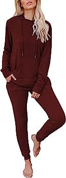 Lounge Sets for Women Two Piece Outfits Sweatsuits Sets Long Pant Loungewear Workout Athletic Tracks | Amazon (US)