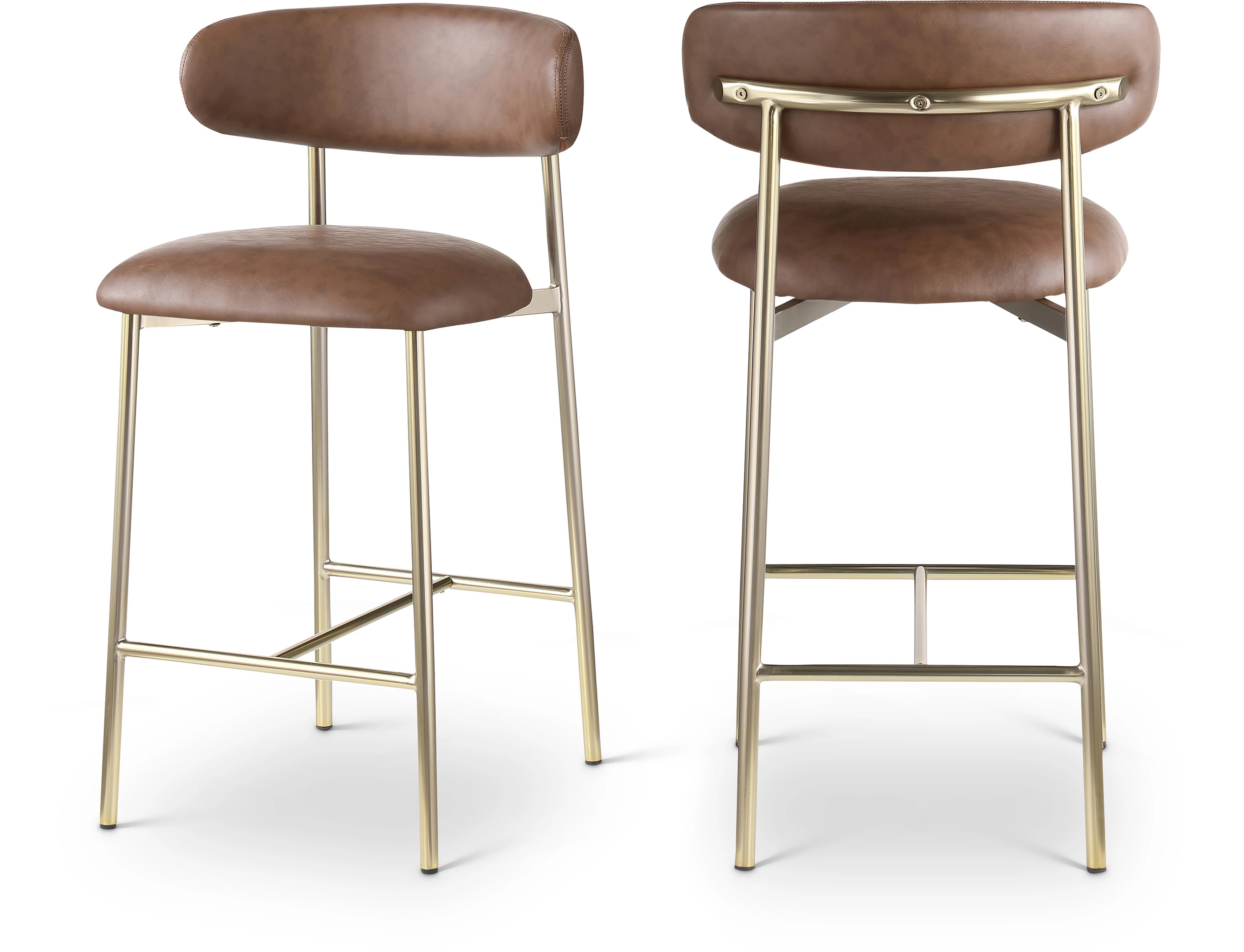 Hikmat Vegan Leather Counter Stool (Set of 2) | Wayfair North America