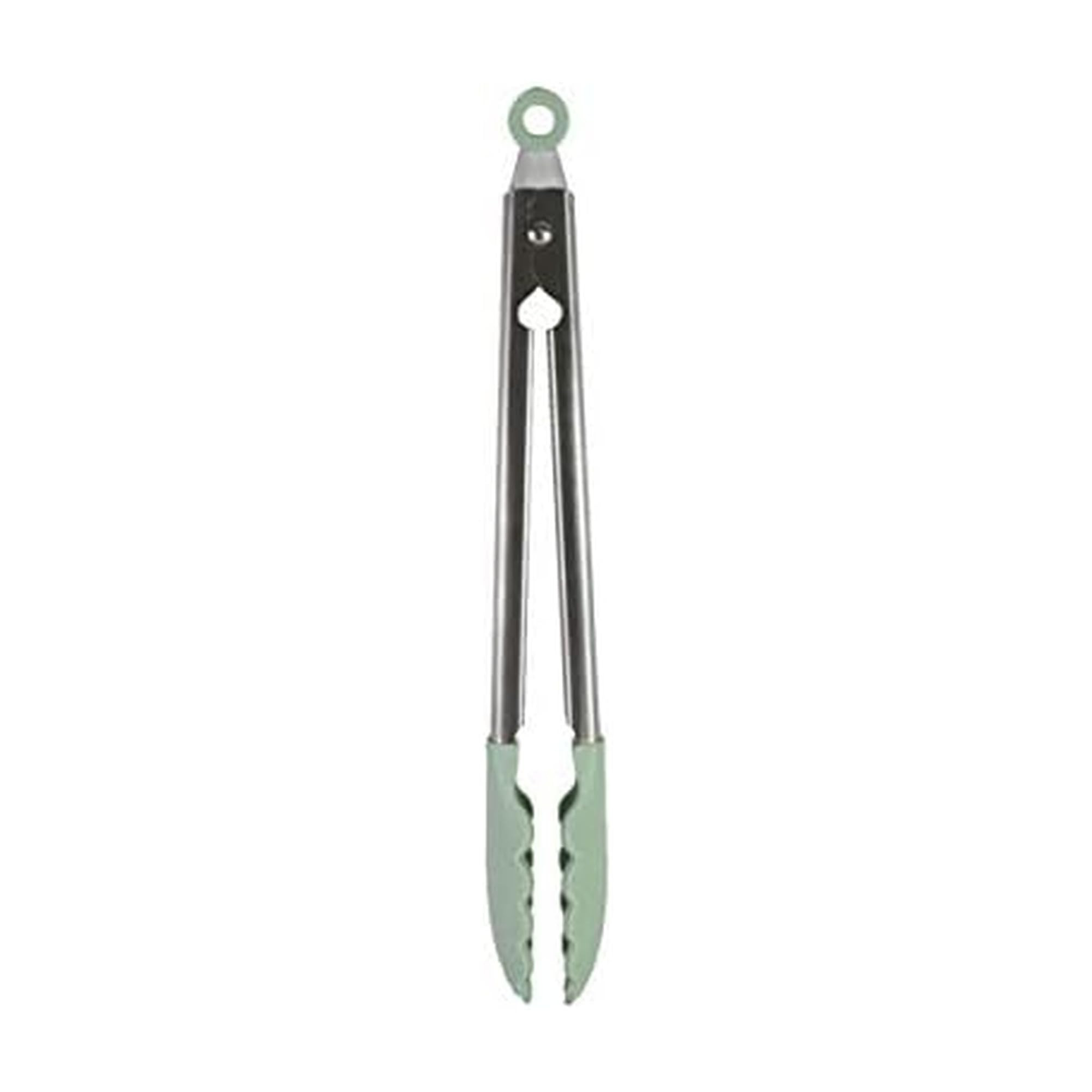 KitchenAid Gourmet Silicone-Tipped Stainless Steel Tongs, 12 Inch, Pistachio | Amazon (US)