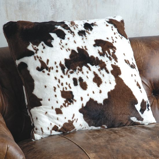 Cozy Faux Fur Cowhide Pillow | Rod's Western Palace/ Country Grace