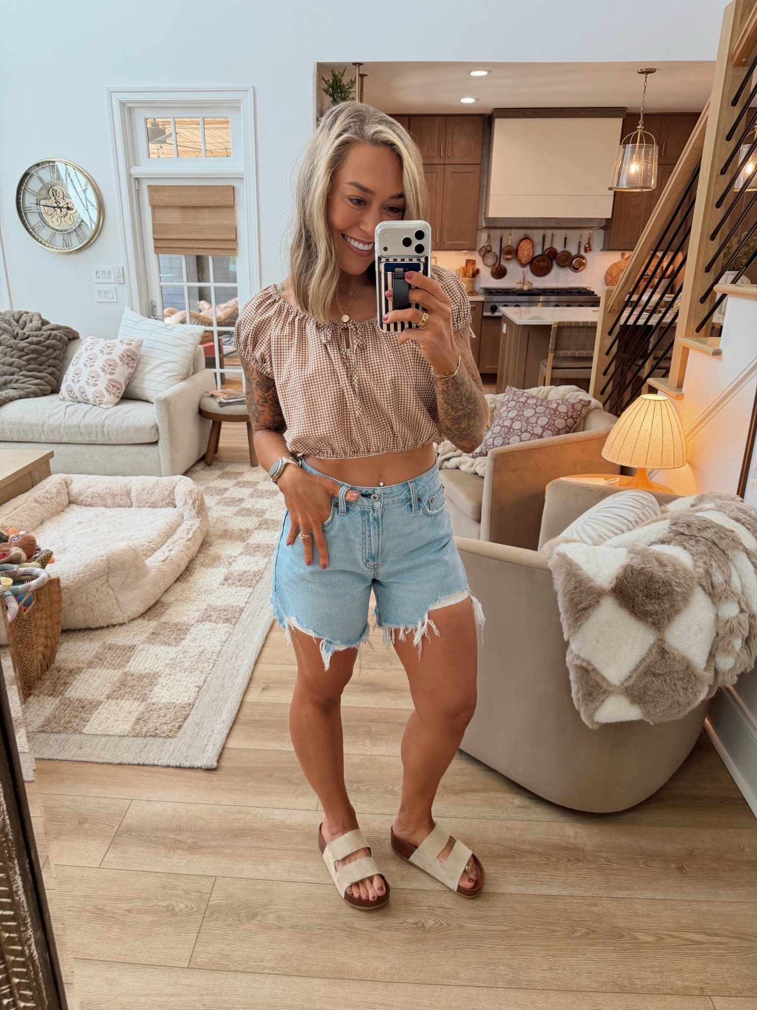 Girly spring top I loved! In the S 🤎 shorts are last year from Abercrombie but I linked this years version! Sandals are tts! 

Ootd / spring style / cute / casual / target finds / Holley Gabrielle 

#LTKootd #LTKSeasonal #LTKPetite