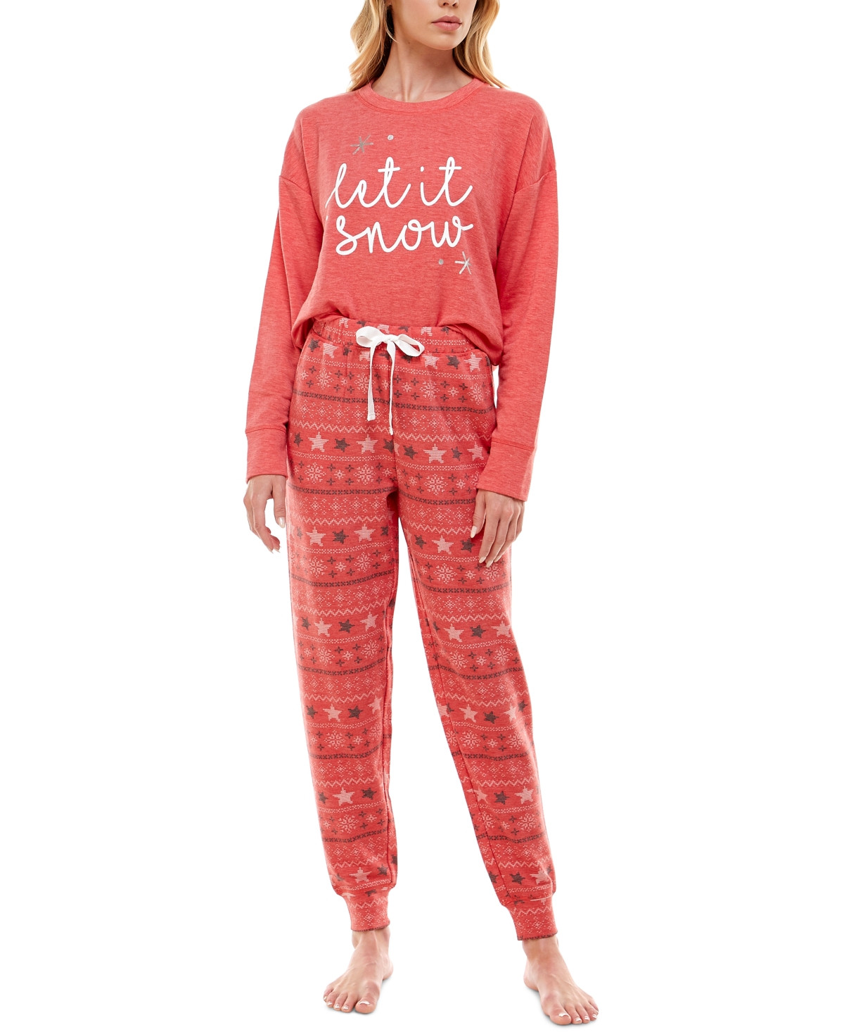Roudelain Holiday Sweatshirt & Jogger Pants Pajama Set | Macys (US)