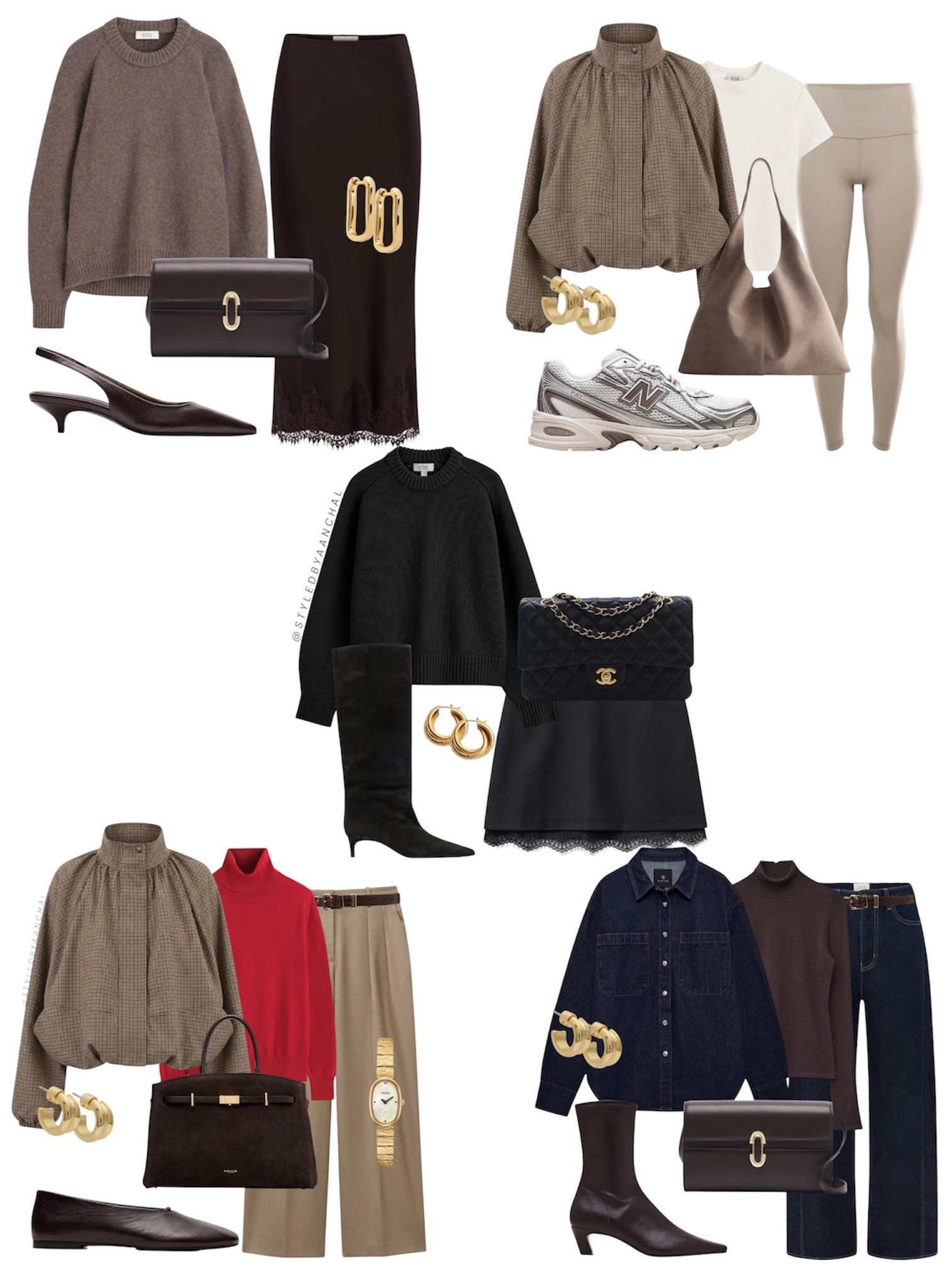 Fall outfit inspiration, 5 different ways 🍂 Which look would you wear?

Fall outfit
Autumn outfit
Cos
All black outfit
Massimo Dutti 
New balance 
Brown satin skirt
Dissh

#LTKworkwear #LTKdatenight #LTKmodest