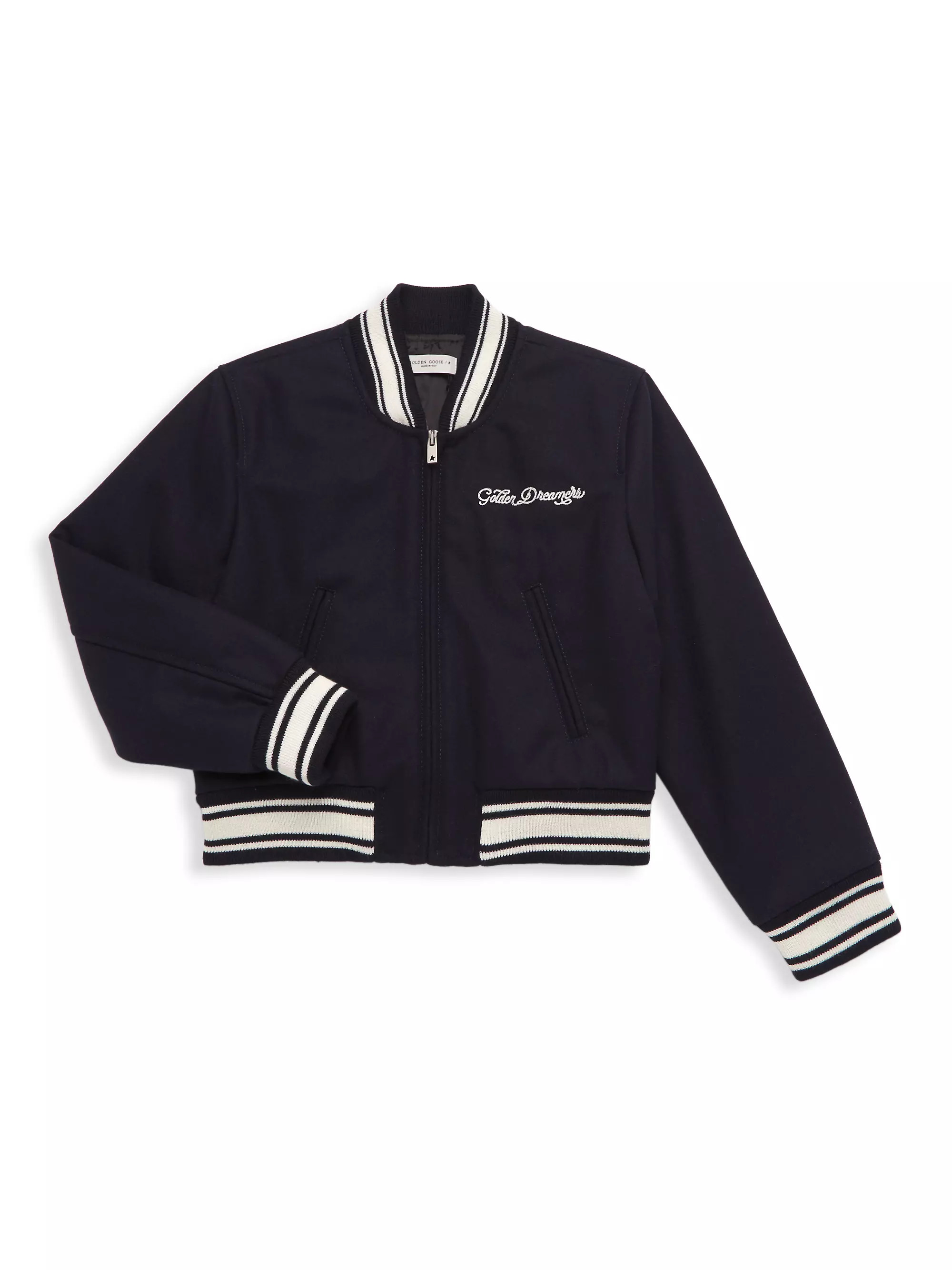 Little Kid's & Kid's Golden Wool-Blend Bomber Jacket | Saks Fifth Avenue