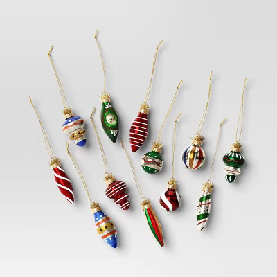 Christmas Set Of 12 Mini Ornaments Tree Ornaments  - Threshold™ | Target