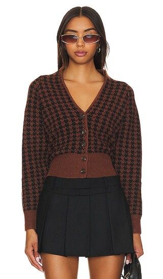 Ruby Cardigan in Dark Brown & Black | Revolve Clothing (Global)