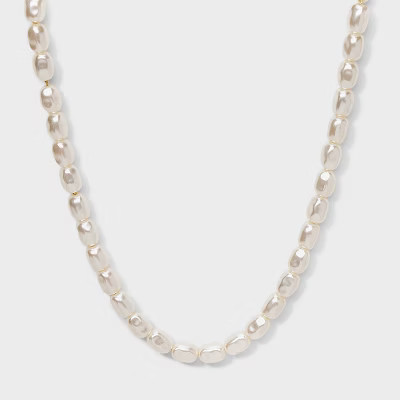 SUGARFIX by BaubleBar Pearl Charm Beaded Necklace Base - Gold/Pearl | Target