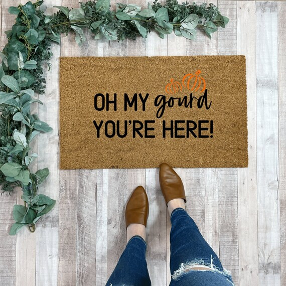 Oh my gourd Funny Fall Doormat, Fall Porch Decor, Doormats funny, Thanksgiving Doormat, Halloween... | Etsy (US)