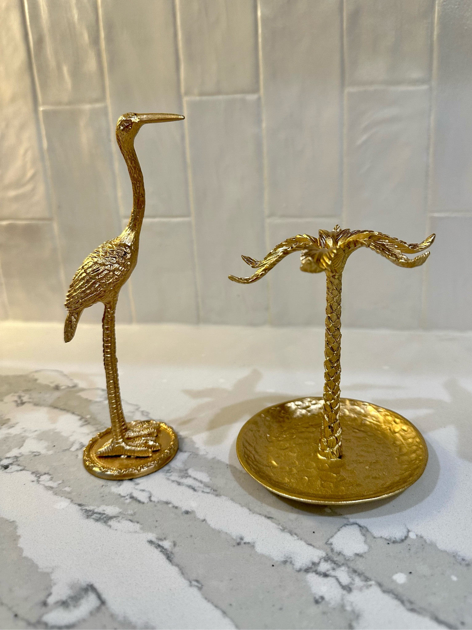 Gold palm tree jewelry dish. Crane ring holder. Amazon jewelry holder. 

#LTKxPrimeDay #LTKxAnthro #LTKFind