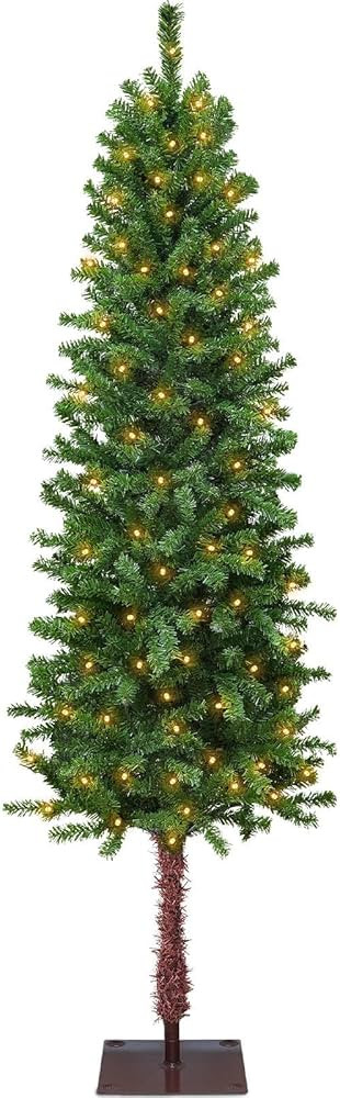 5 Ft Alpine Artificial Christmas Tree with Thick 455 Classic Pine Branch Tips, 120 Warm White Lig... | Amazon (US)