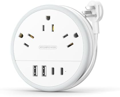 NTONPOWER Travel Power Strip, Travel Essentials, Cruise Essentials 2026 3 Outlets 4 USB Ports(2 U... | Amazon (US)