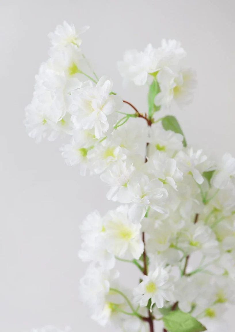 Cream White Cherry Blossom Branch | Fake Spring Flowers | Afloral.com | Afloral