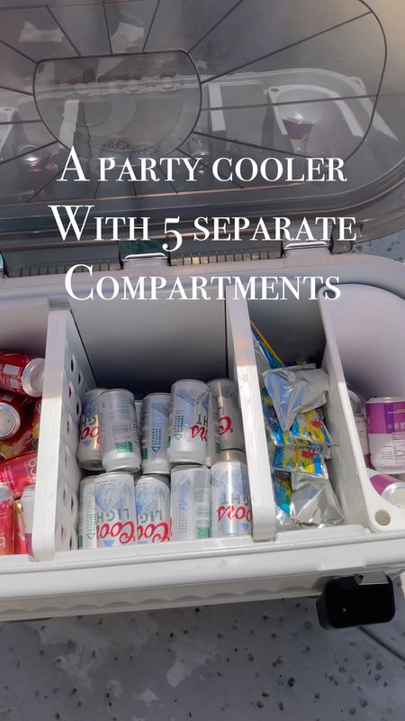 Amazon party cooler ice chest bar. With 5 separate  compartments to separate the drinks. 

#LTKSeasonal #LTKVideo #LTKhome