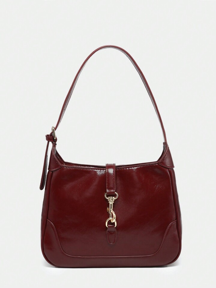 1pc Vintage Minimalist Hook Decor Adjustable One Shoulder Underarm Crescent Moon Bag For Dates, S... | SHEIN