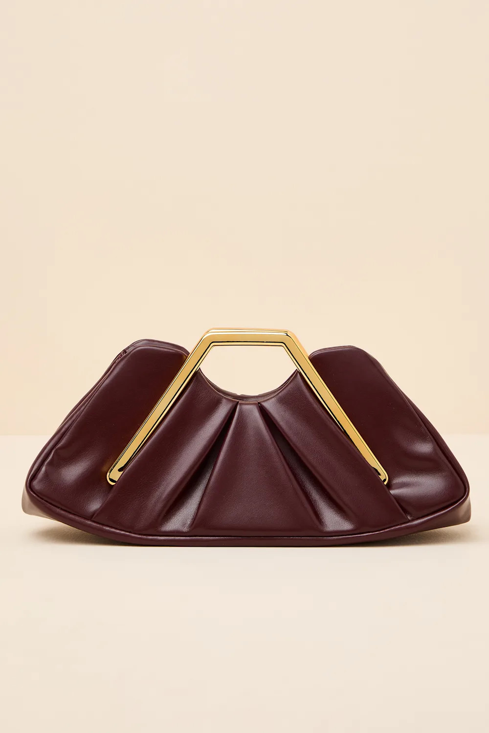 Sabrine Brown Ruched Clutch | Lulus