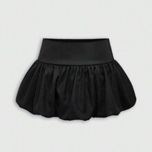 YK Bubble Girl Casual Versatile LowWaisted Mini Bubble Black Skirt For Women Autumn Winter Can Be Paired With Outerwear Or Hoodies | SHEIN