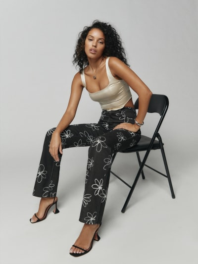 Daisy High Rise Straight Long Jeans | Reformation (Global)