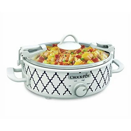 Crockpot 2.5-Quart Mini Casserole Crock Slow Cooker, White/Blue | Walmart (US)