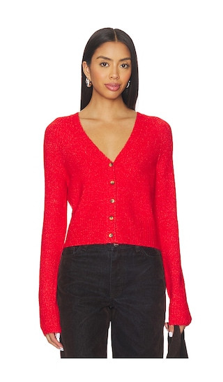 School Girl Cardi in Cherry Pop Melange | Revolve Clothing (Global)