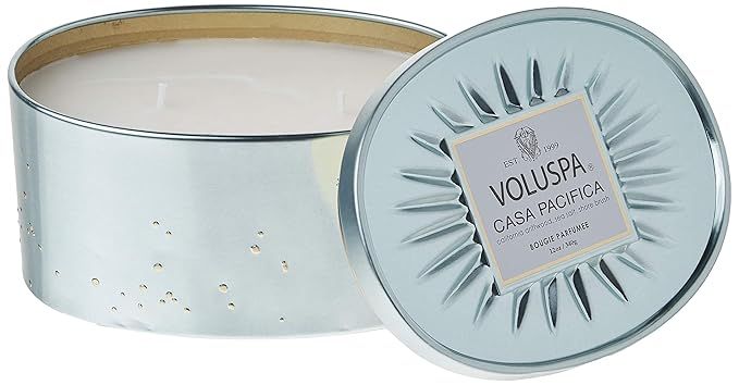 Voluspa Casa Pacifica 2 Wick Oval Tin Candle, 12 Ounces | Amazon (US)