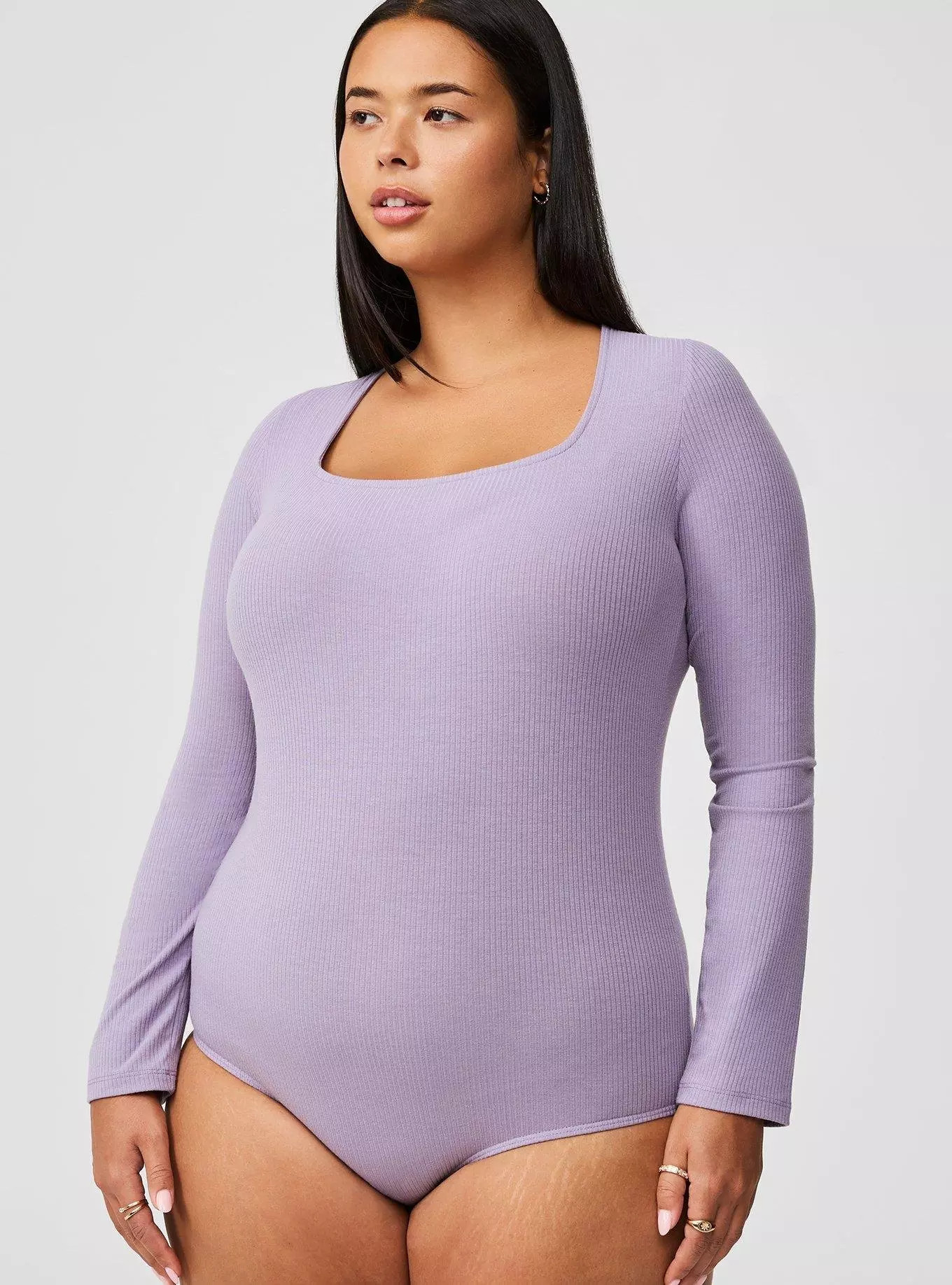 Ribbed Square Neck Bodysuit | Torrid (US & Canada)