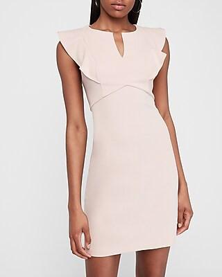 Ruffle Sleeve Sheath Dress | Express