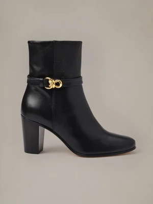J.McLaughlin Women's Elle Leather Ankle Boots Black, Size 9 | J.McLaughlin