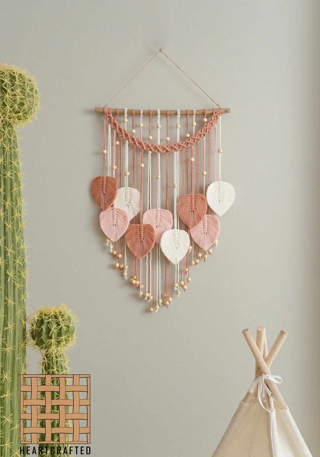 Macrame Leaves Decor Tropical Leaves New Home Gift Baby - Etsy | Etsy (US)