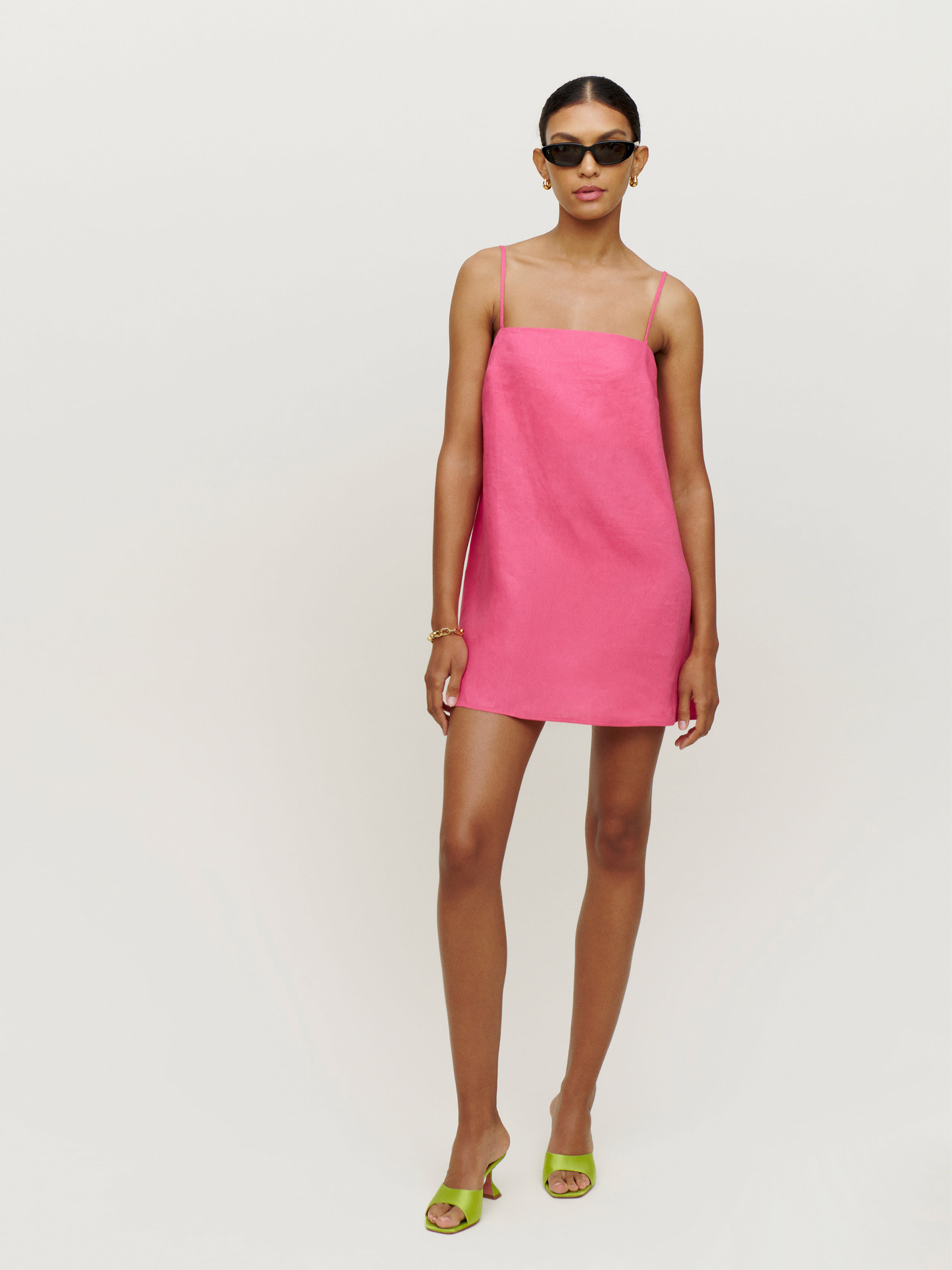 Aubree Linen Dress | Reformation (Global)