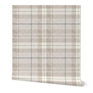 neutral fall plaid -  OG -  LAD21 Wallpaper bylittlearrowdecor | Spoonflower