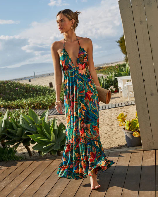 Ophira Tropical Print Maxi Dress | VICI
