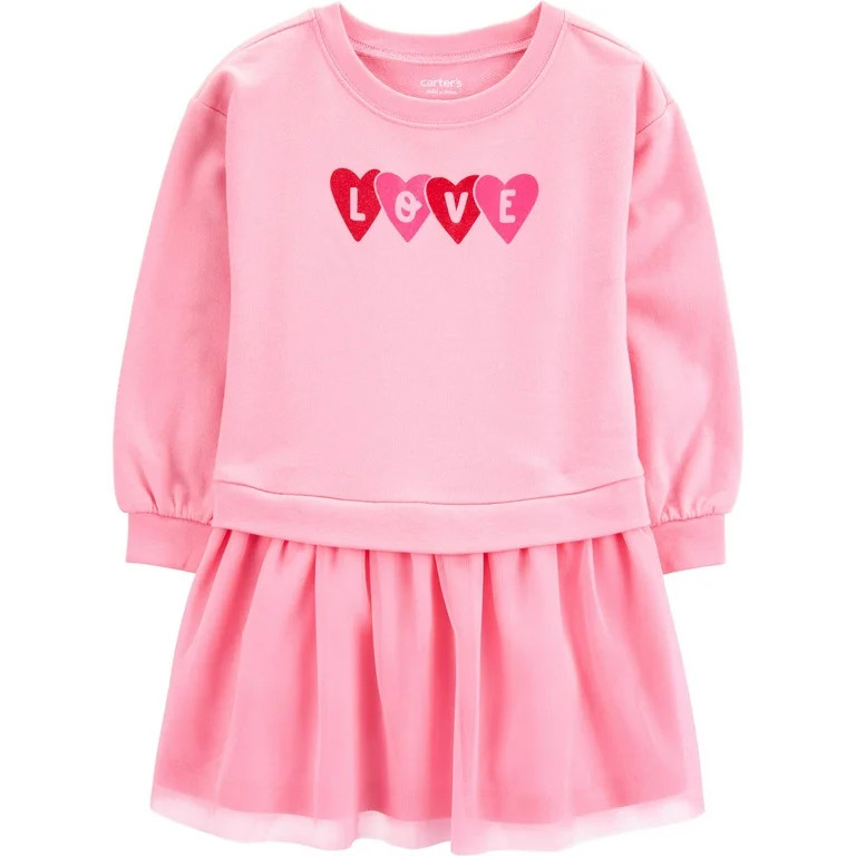 Carter's Child of Mine Toddler Girl Valentine's Day Dress, Sizes 12M-5T | Walmart (US)